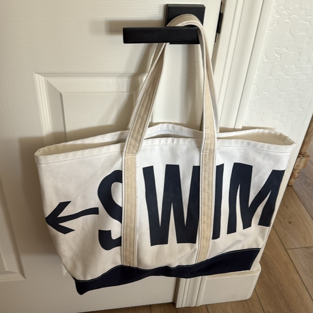 Crab and Cleek Surf/Sand Tote {Navy/Natural/Orange} - Picture 7 of 10